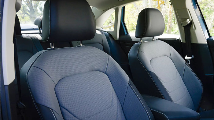Front row seating view in the Volkswagen Jetta.