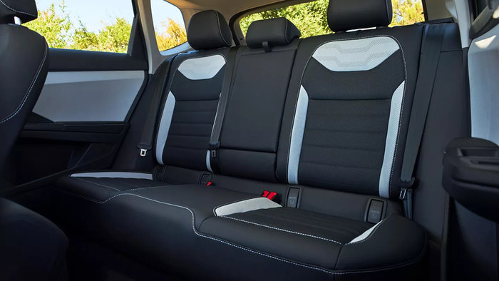 Rear seats in the Volkswagen Taos.