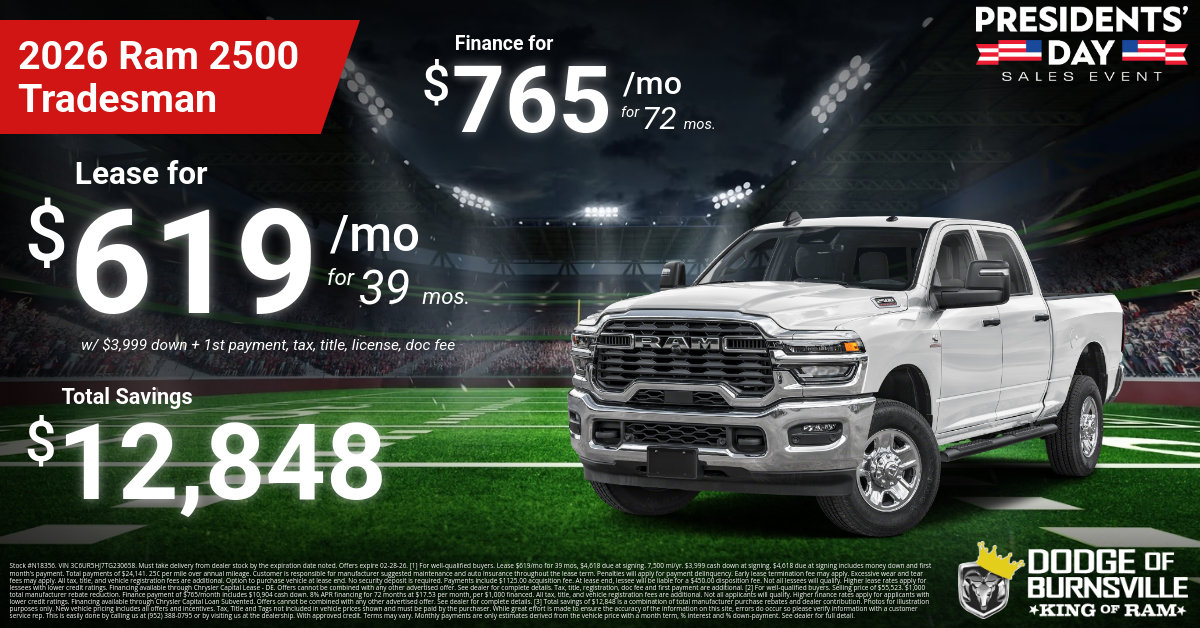 Dodge® Lease Offers & Finance Deals - Burnsville MN