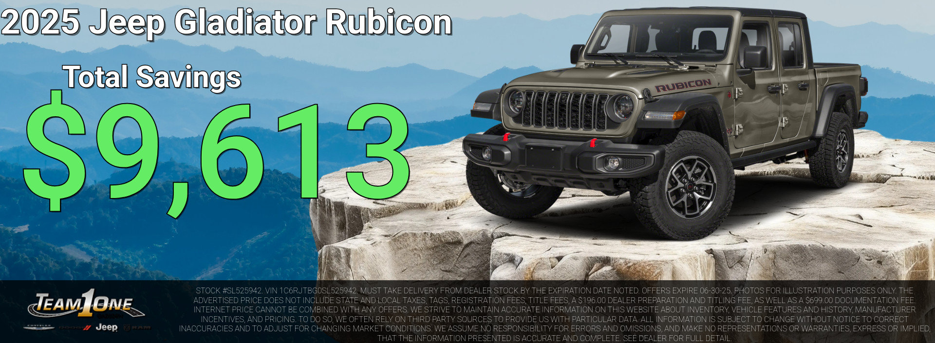 2025 Jeep Gladiator Rubicon Special Savings Offer