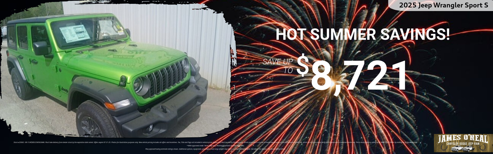 2025 Jeep Wrangler Sport S Special Savings Offer