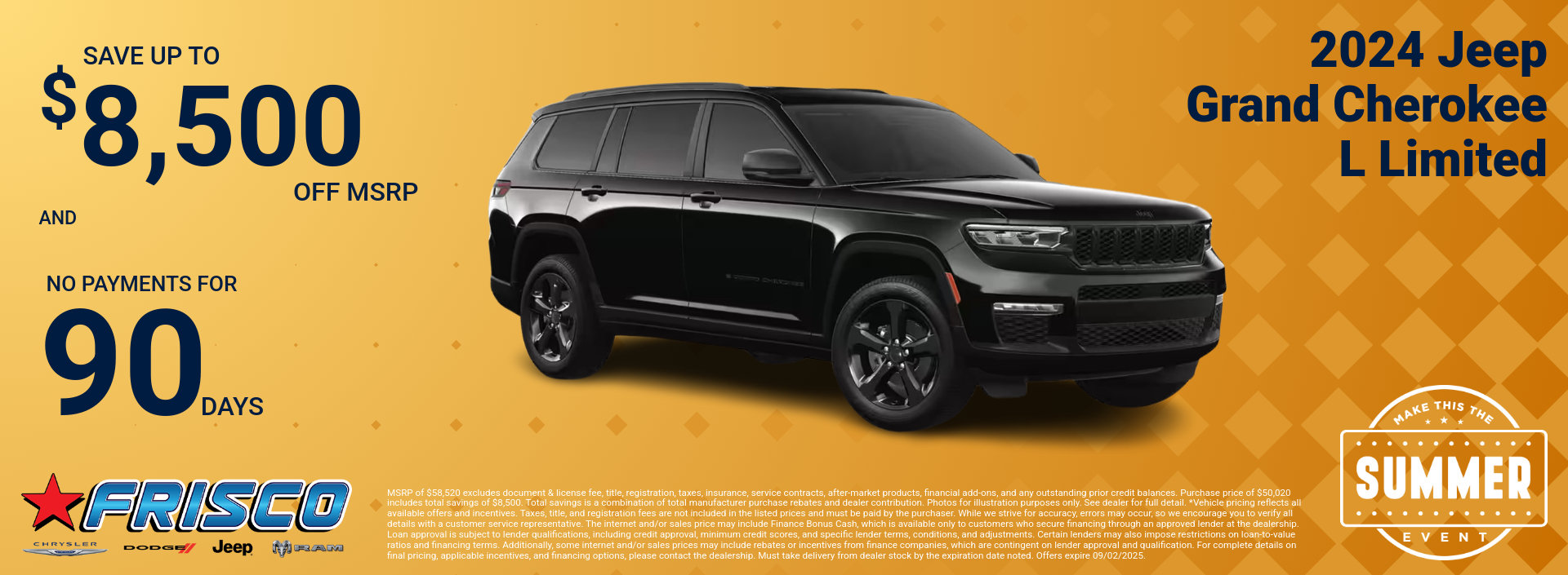 2024 Jeep Grand Cherokee L Limited Special lease Offer