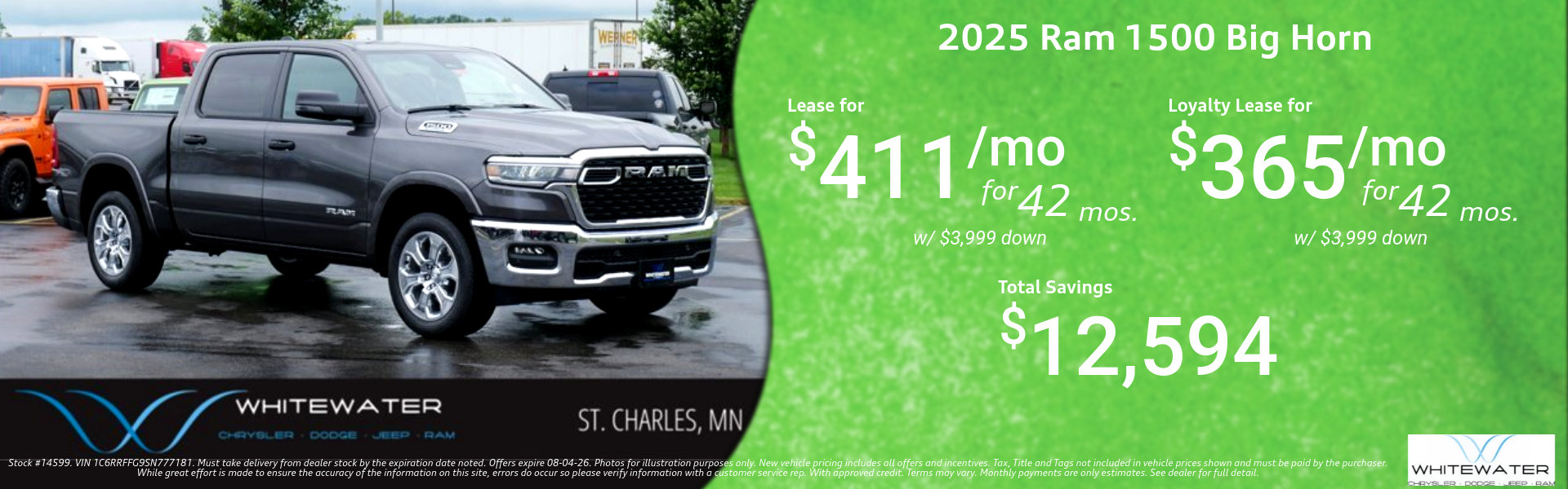 2025 Ram 1500 Big Horn Special Lease Offers
