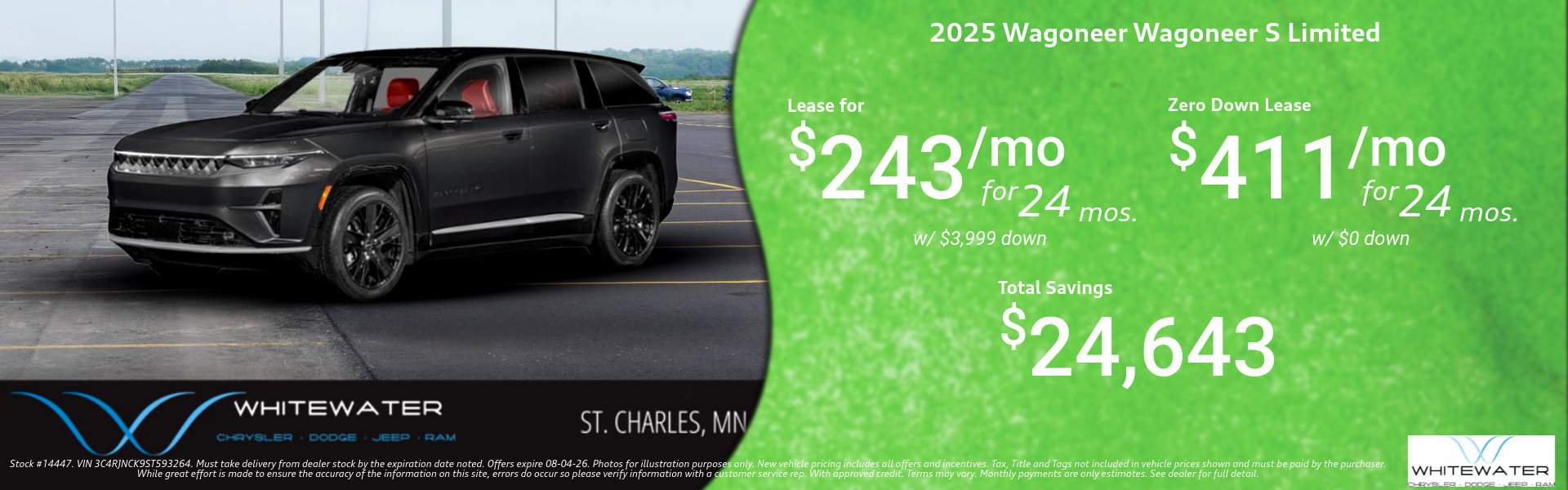 2025 Wagoneer S Limited Special Lease Offer