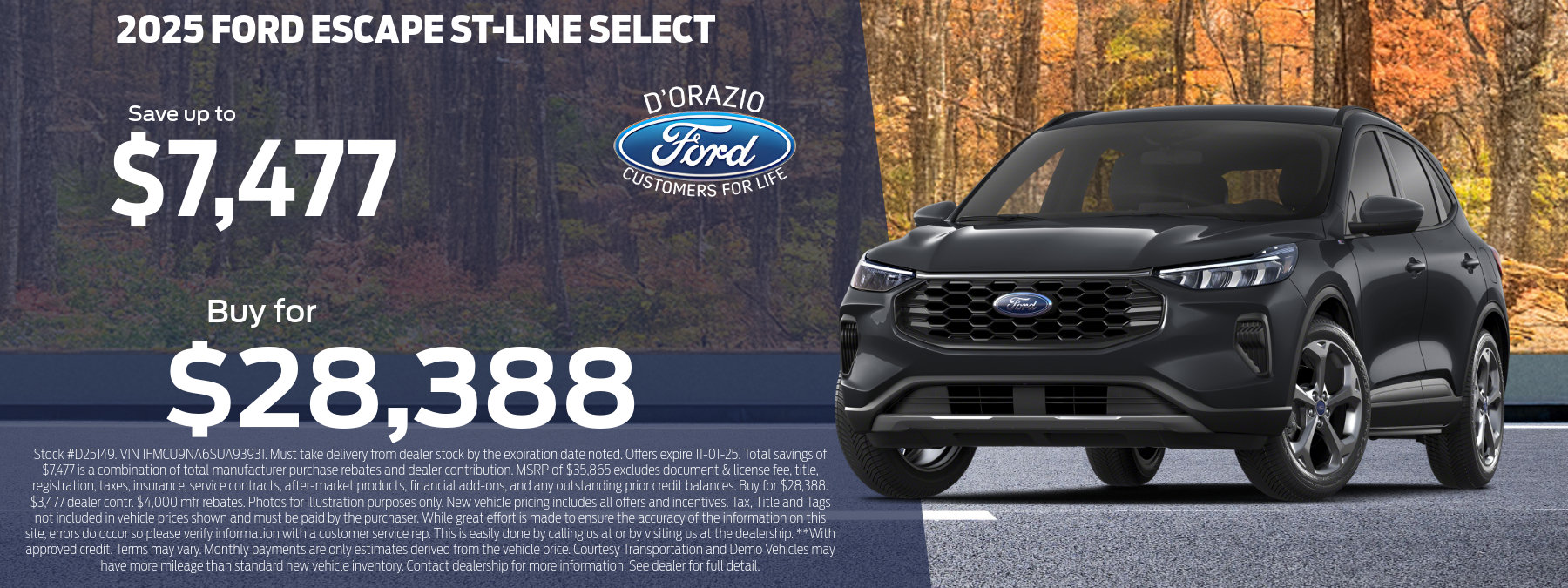 2025 Ford Escape Offer