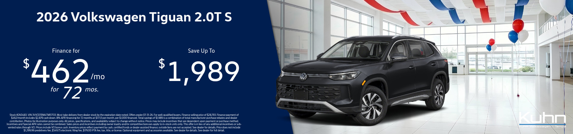 New VW Tiguan 2.0T S Special Offer