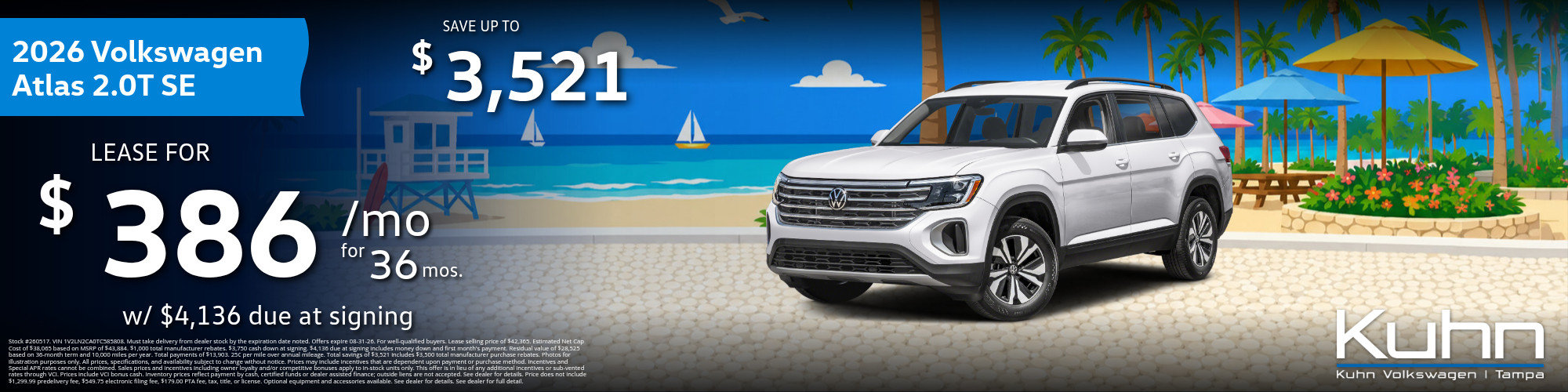 New VW Atlas 2.0T SE Special Offer